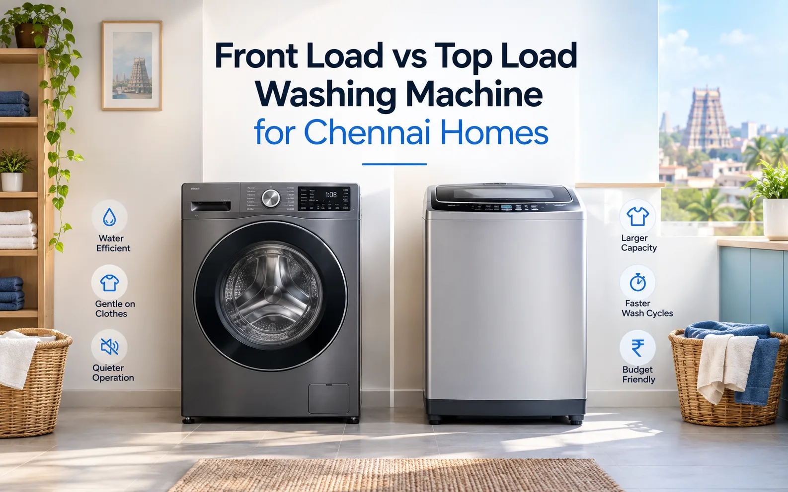 Front Load vs Top Load Washing Machine for Chennai Homes