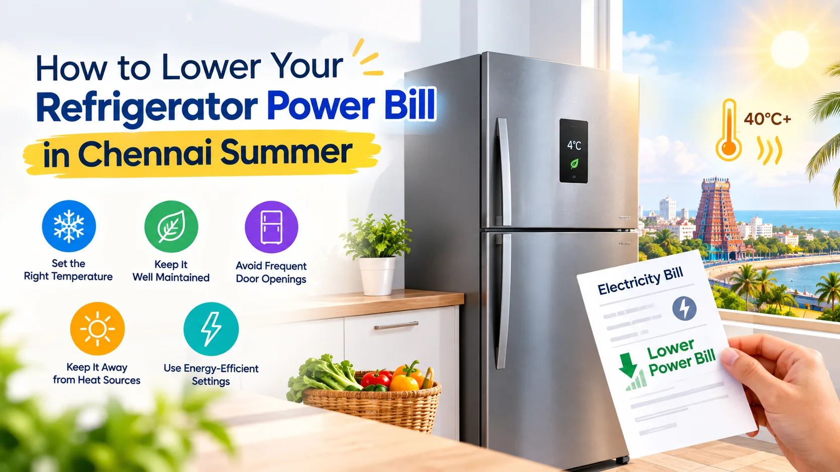 How to Lower Your Refrigerator Power Bill in Chennai Summer