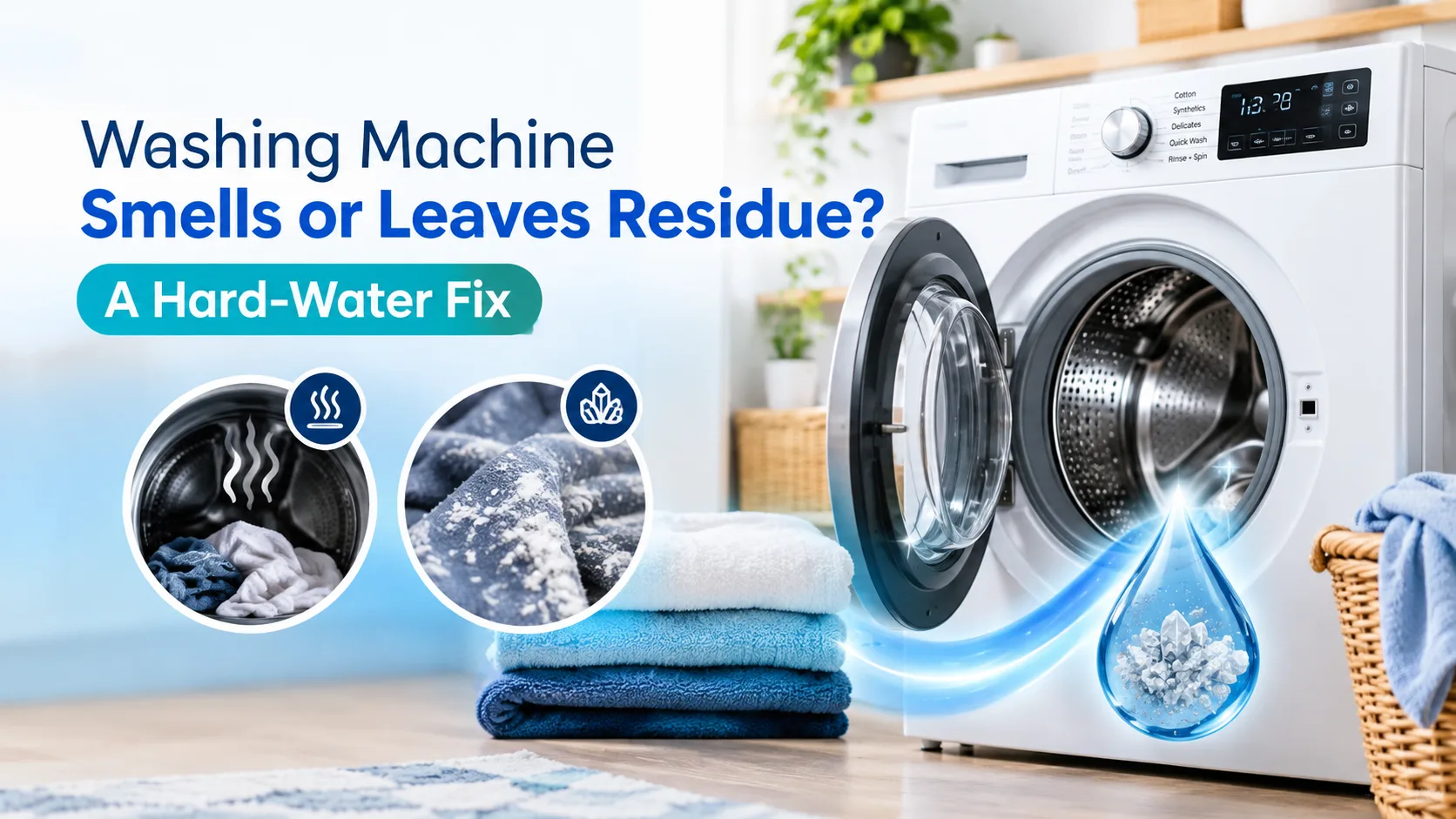 Washing Machine Smells or Leaves Residue? A Hard-Water Fix